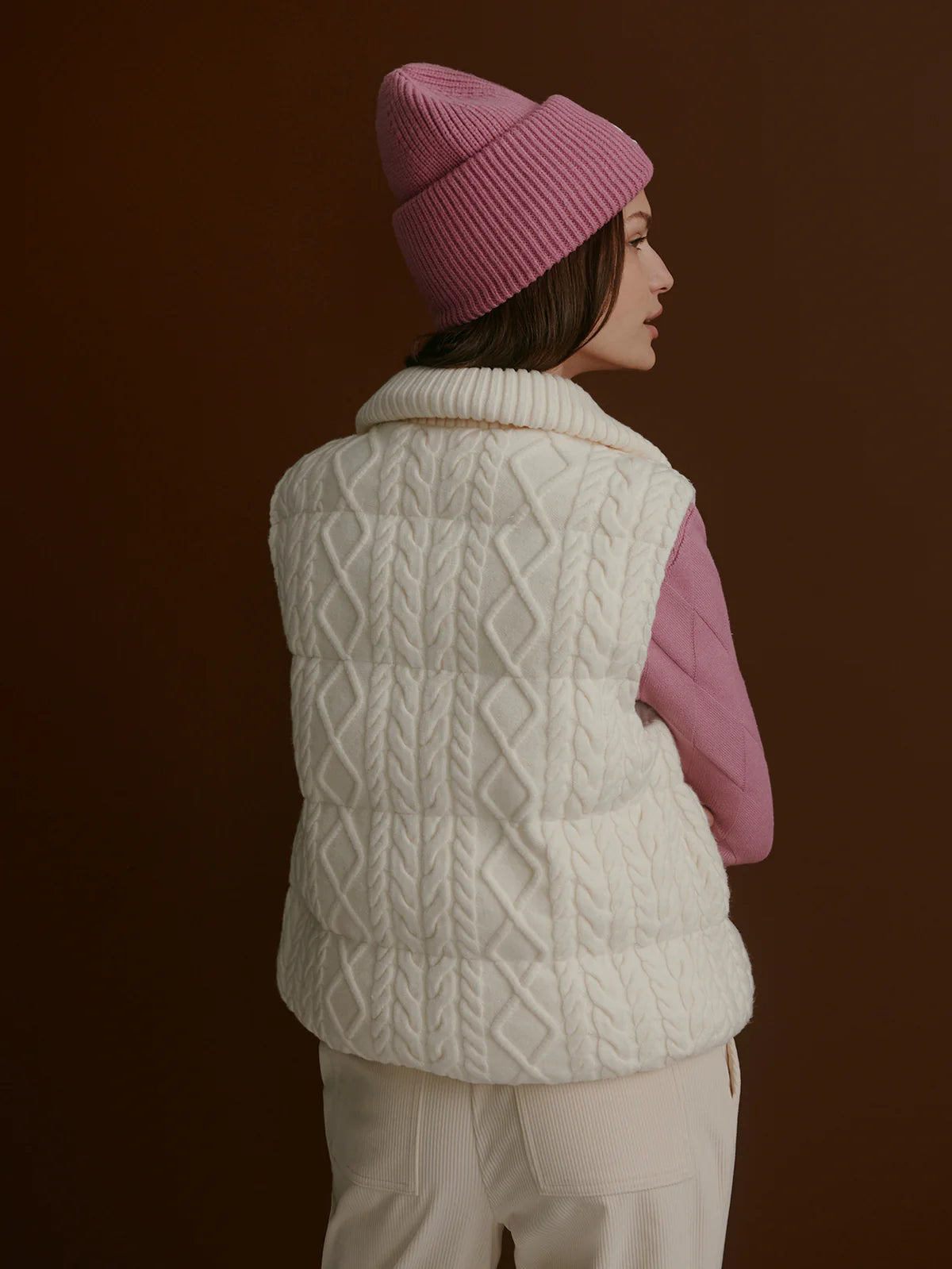 Varley Irina Cable-Knit Gilet