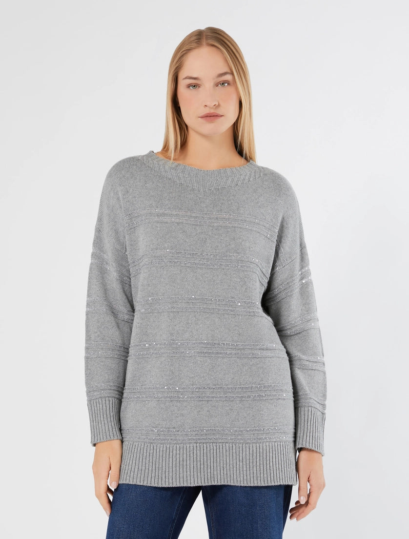 Marina Rinaldi Piroga Jumper  silver grey