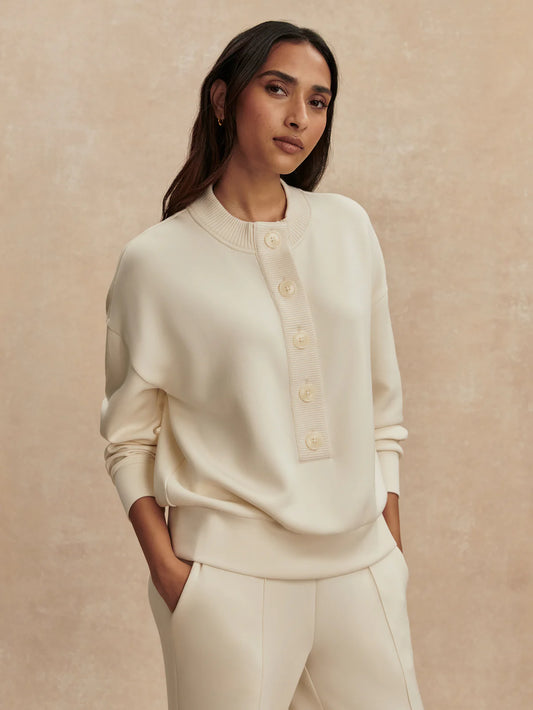 Varely Reena Button Front Jumper