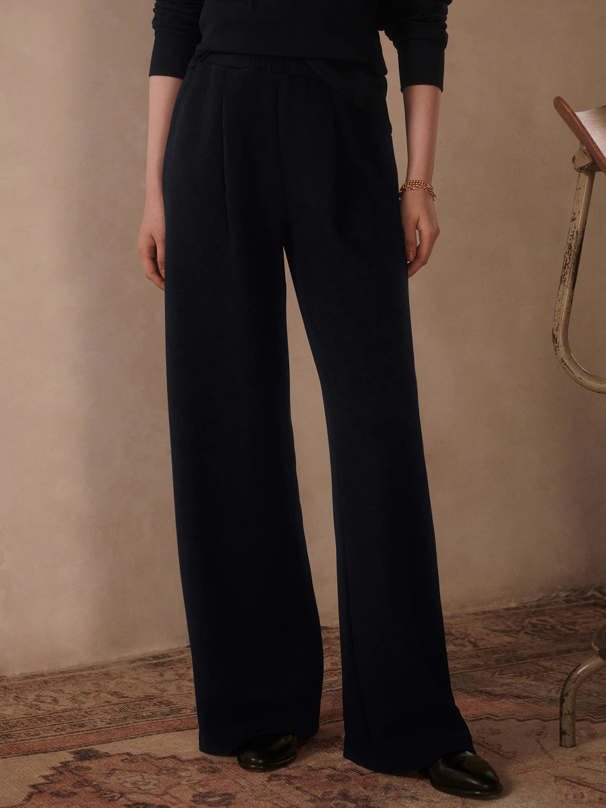 The Extra Wide Leg Pant 29.5"  Navy