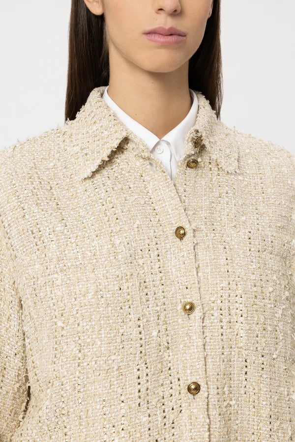 Luisa Cerano Tweed-Shirt Jacket