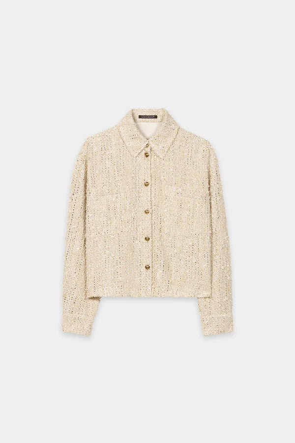 Luisa Cerano Tweed-Shirt Jacket