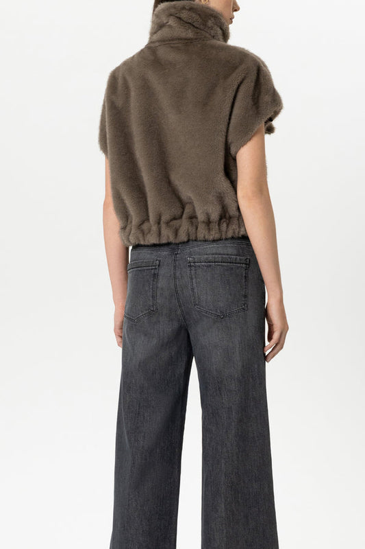 Luisa Cerano Fake Fur Gilet    Sable