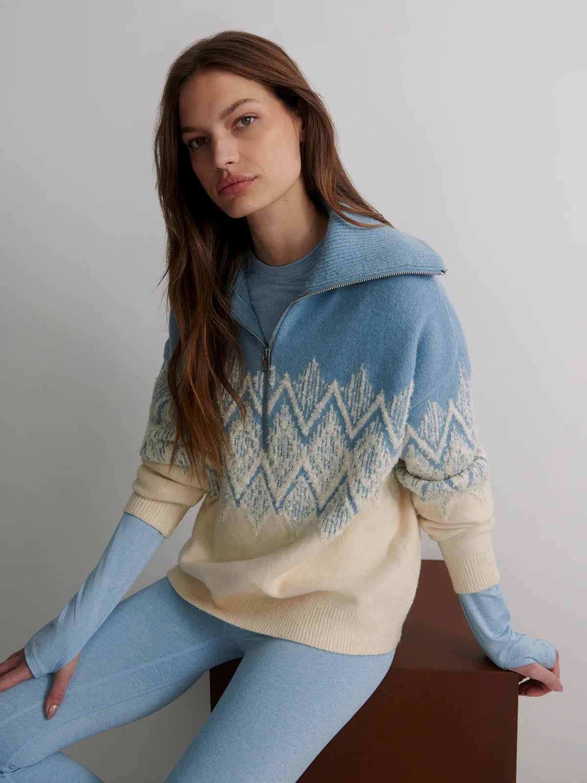 Varley Hedda Fair Isle Half-Zip