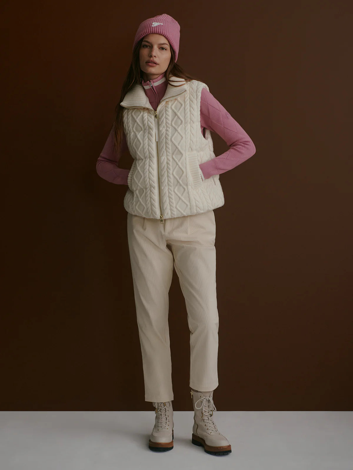 Varley Irina Cable-Knit Gilet