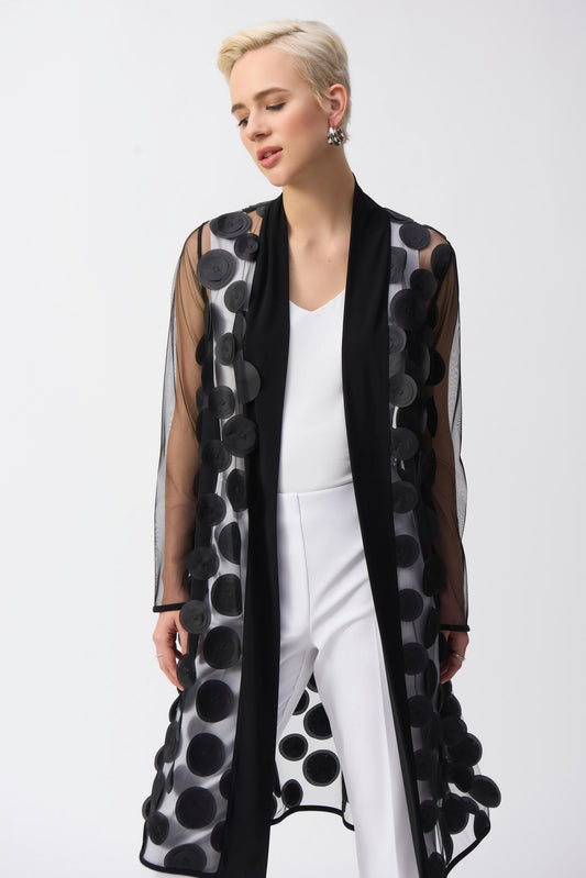 Joseph Ribkoff 3d Dot And Mesh Cover-up 251209