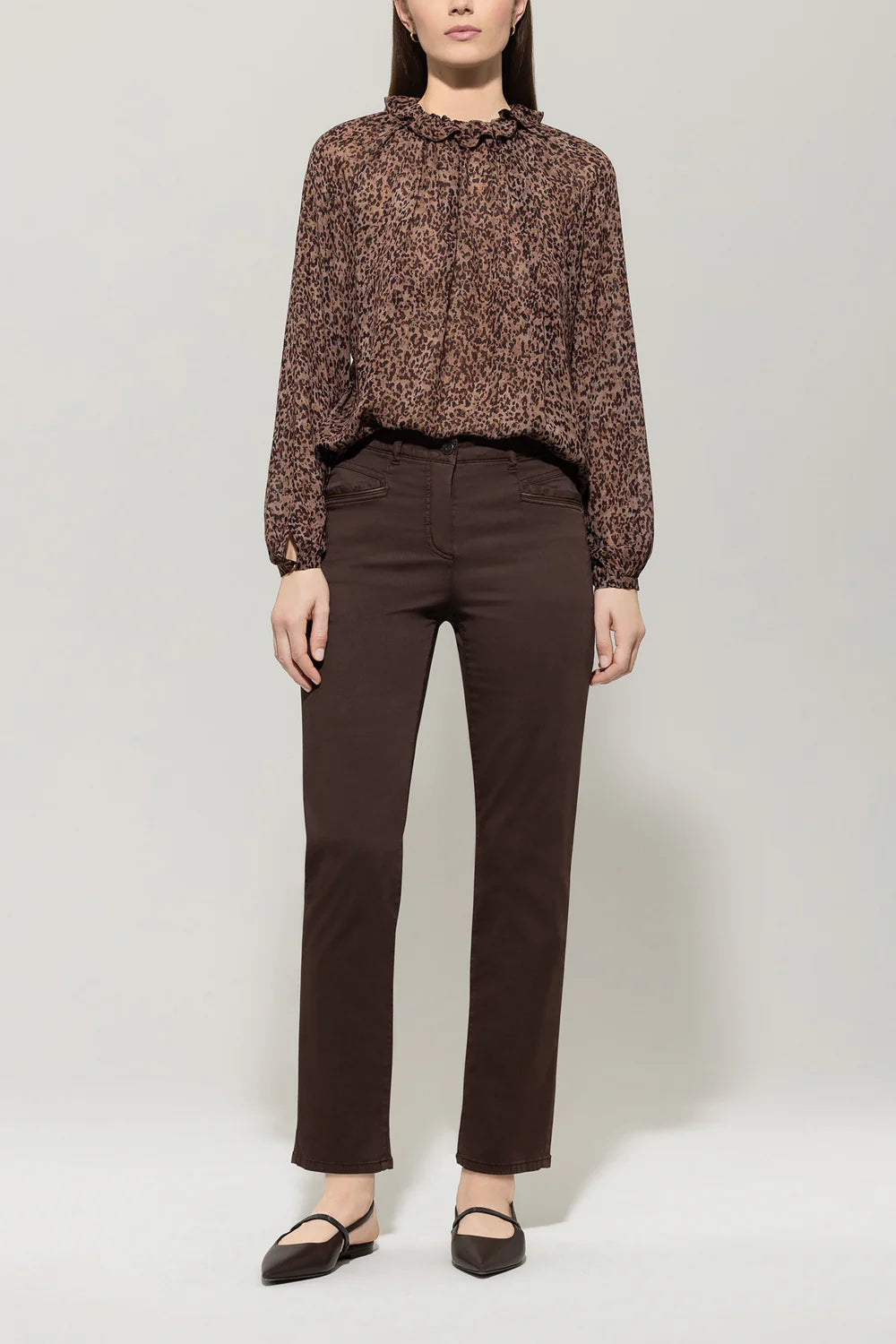 Luisa Cerano Chocolate Tapered Jeans