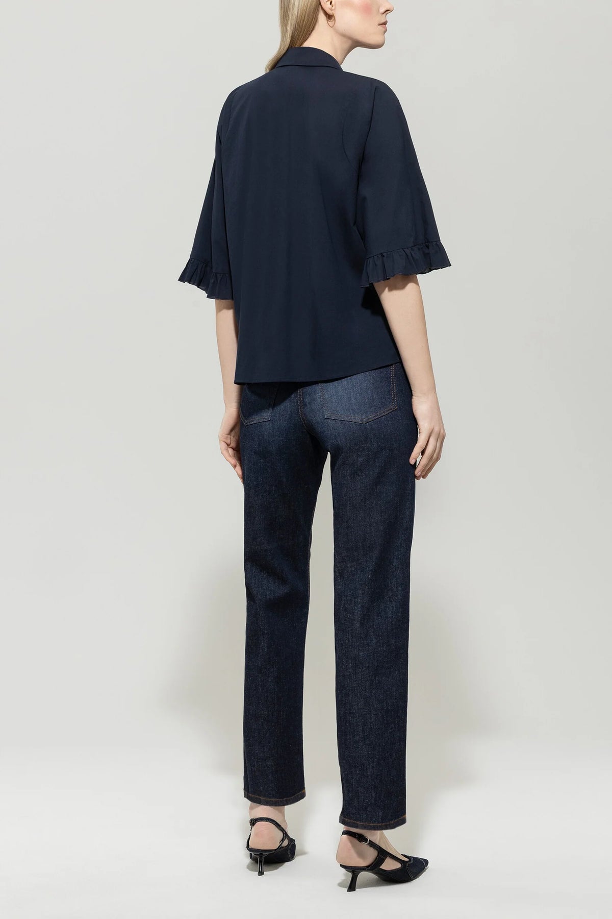 Luisa Cerano Straight-Leg Blue Denim Jeans