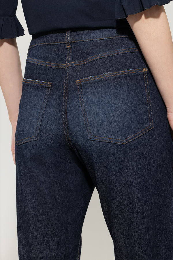 Luisa Cerano Straight-Leg Blue Denim Jeans