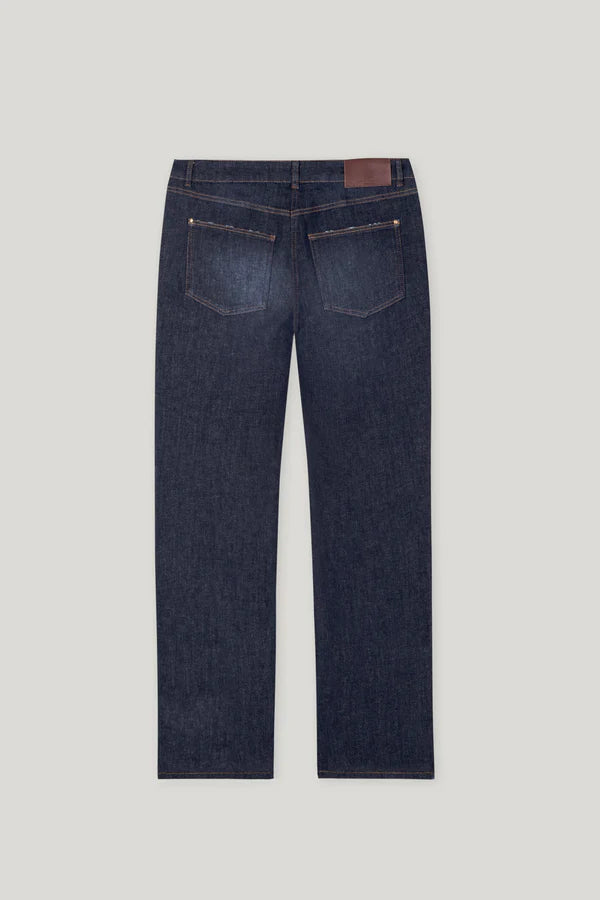 Luisa Cerano Straight-Leg Blue Denim Jeans
