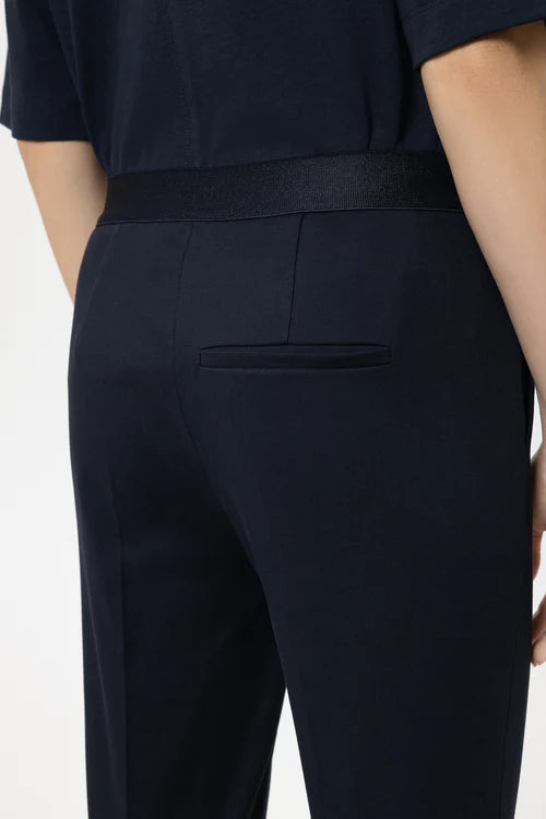 Luisa Cerano Gabardine Slim-Tailored Trousers