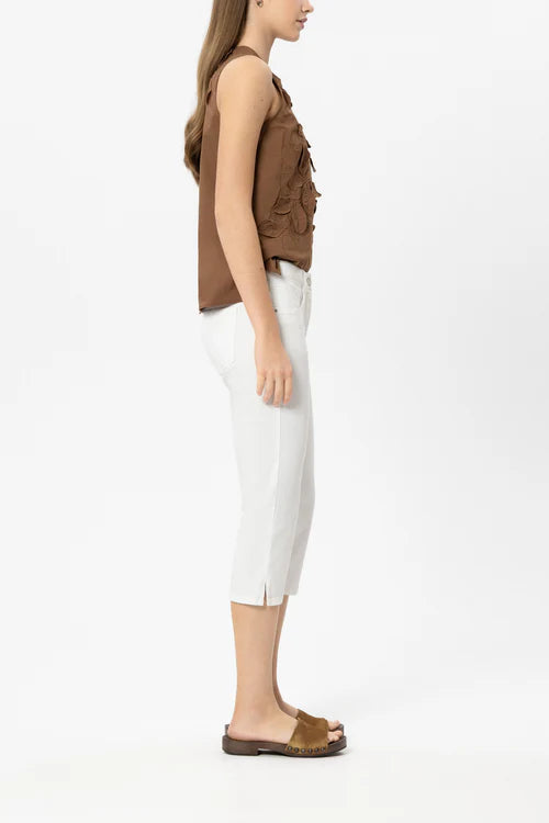 Luisa Cerano White Cut Off Jeans