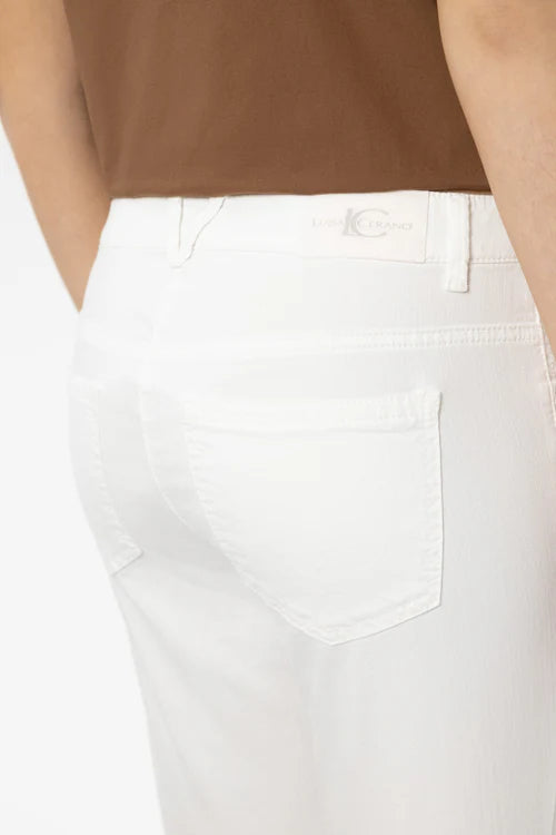 Luisa Cerano White Cut Off Jeans