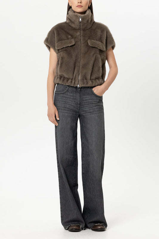 Luisa Cerano Authentic Bootcut Jean  Off  Black