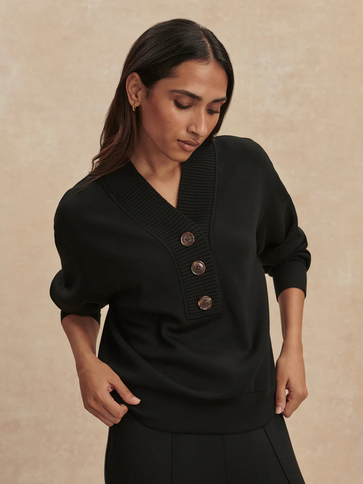 Varley Lucine Button Front Jumper