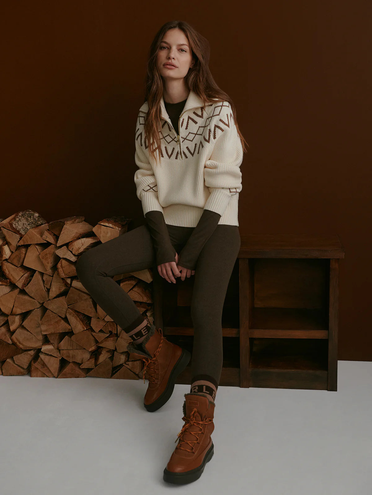 Varley Sigrid Fair Isle Half-Zip