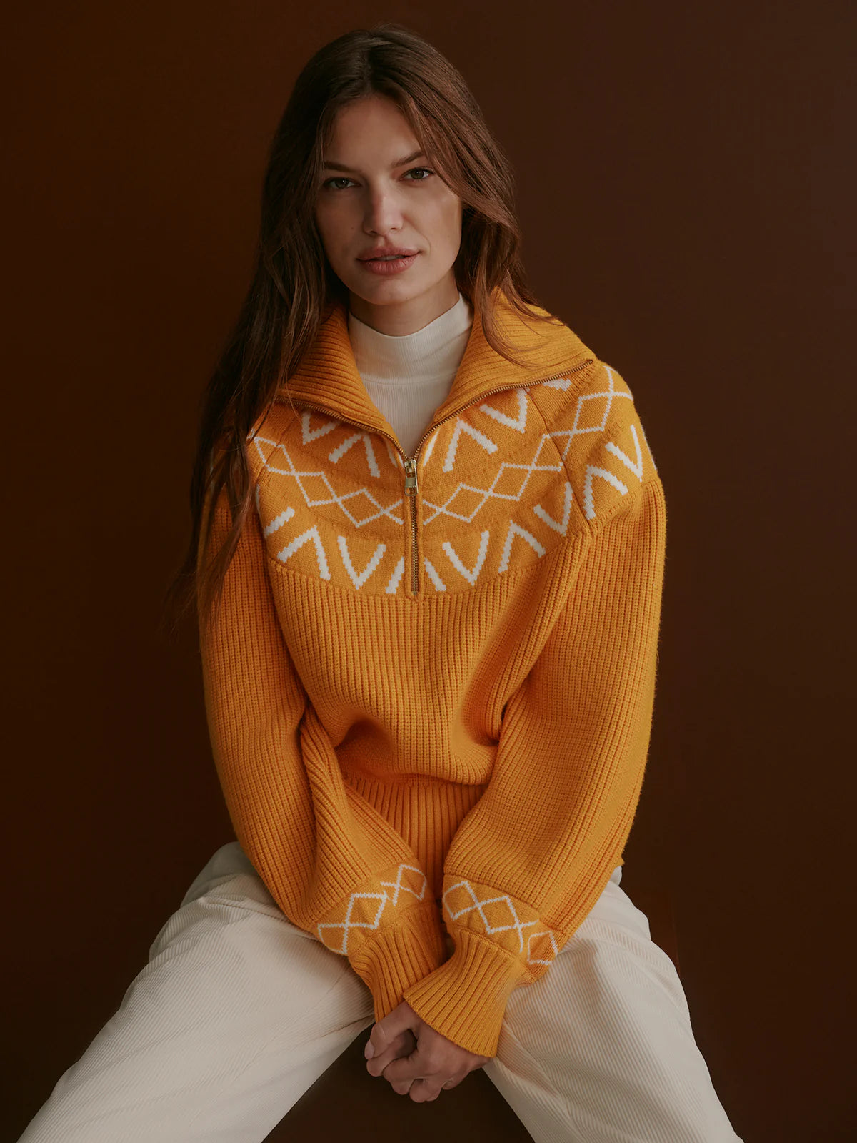 Varley Sigrid Fair Isle Half-Zip