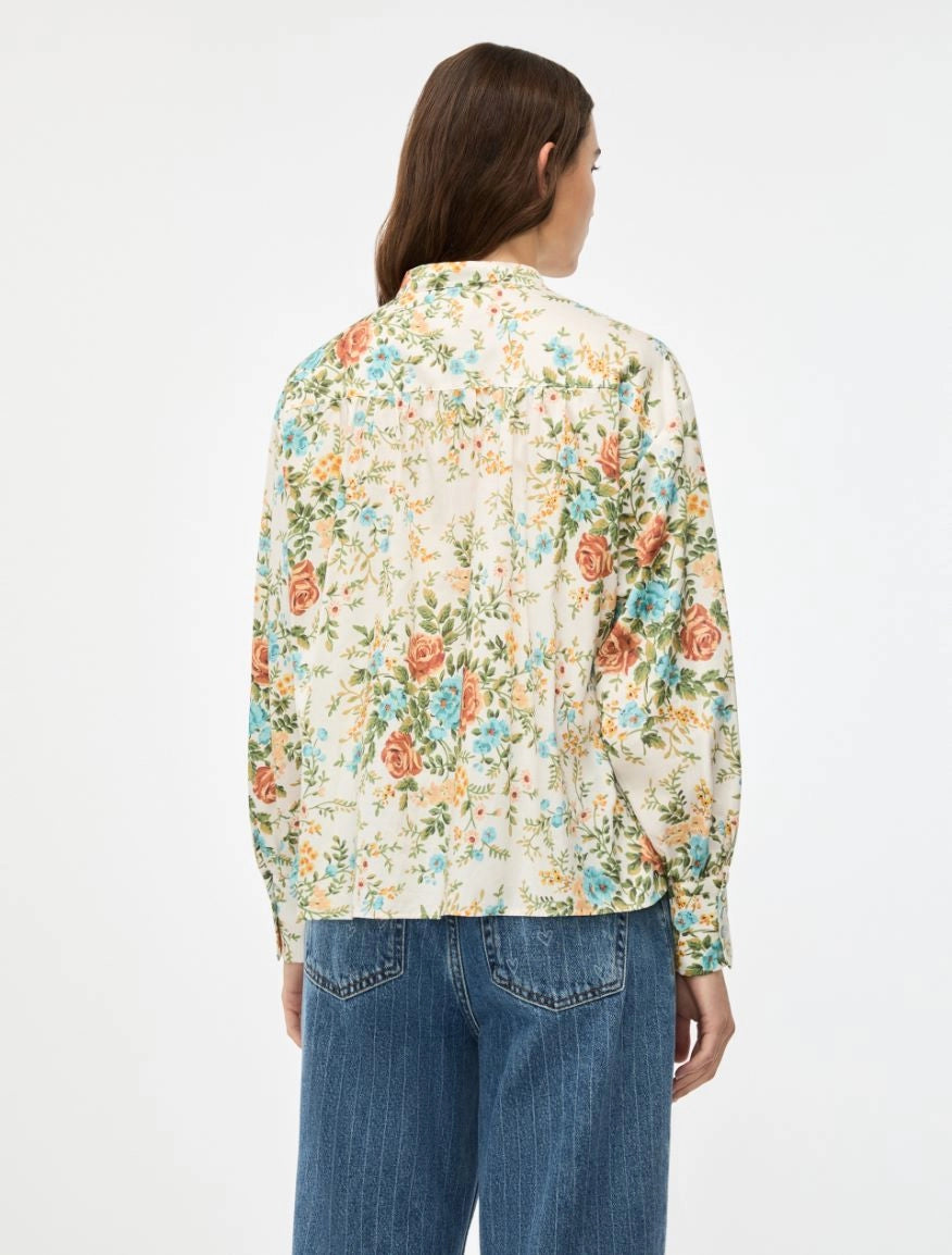 iBlues Printed Cream Floral  Shirt