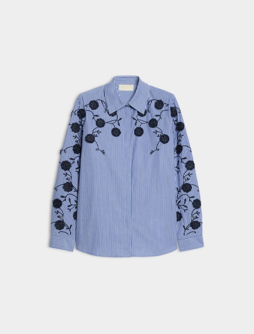 IBLUES Thread- Embroidered Shirt- Navy