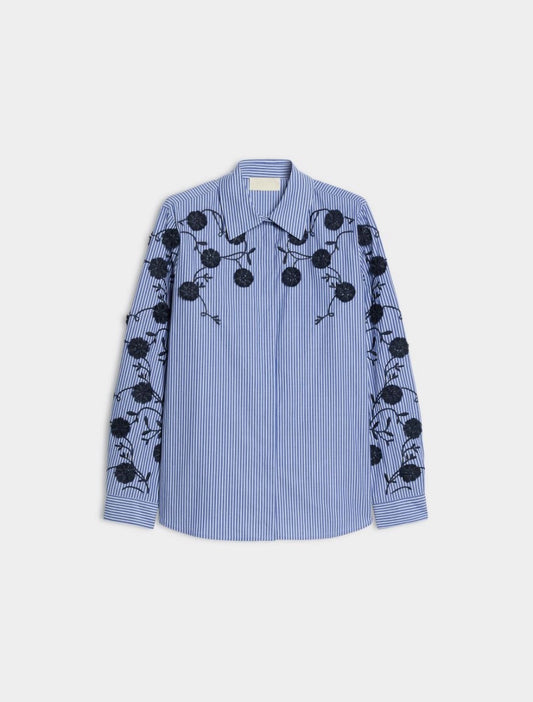 IBLUES Thread- Embroidered Shirt- Navy