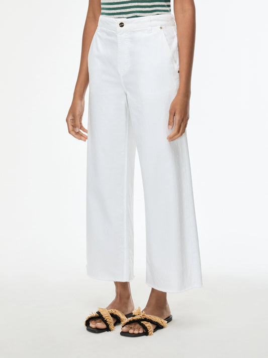 iBlues JACQUARD TROUSERS Optical White  IBLVISINO