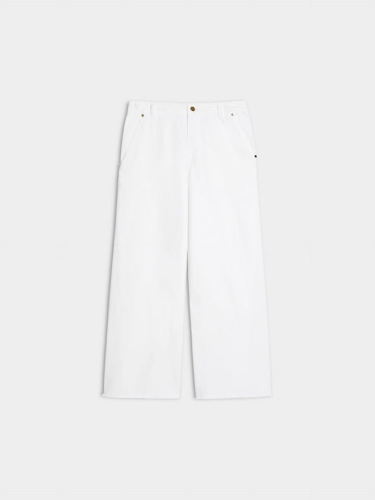 iBlues JACQUARD TROUSERS Optical White  IBLVISINO