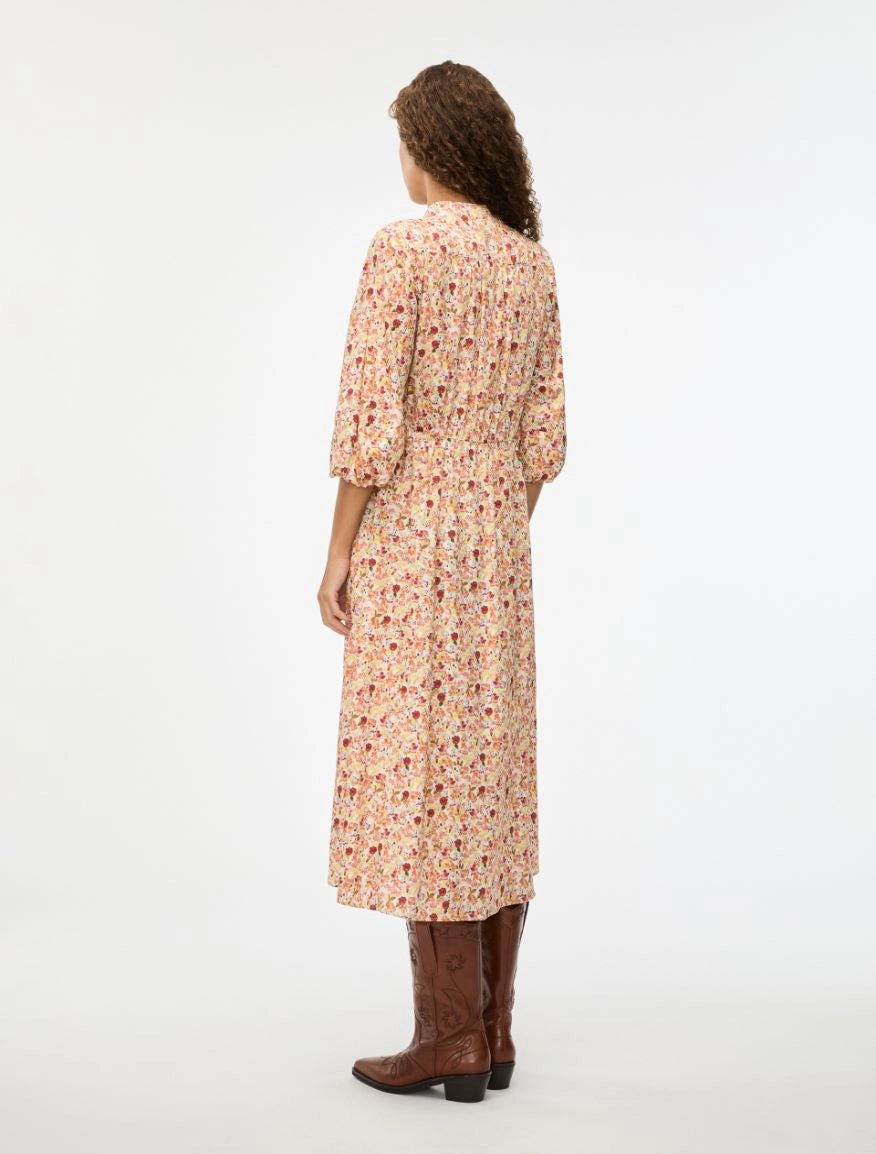 iBlues Flared Floral Dress  Peach Bellico