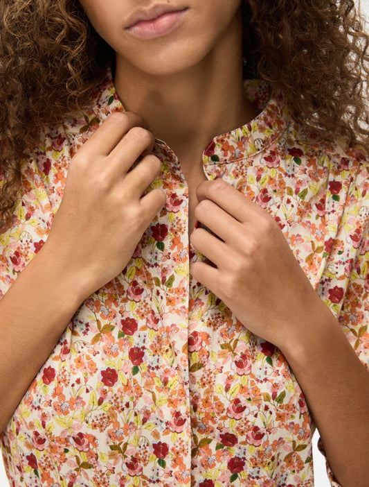 iBlues Flared Floral Dress  Peach Bellico