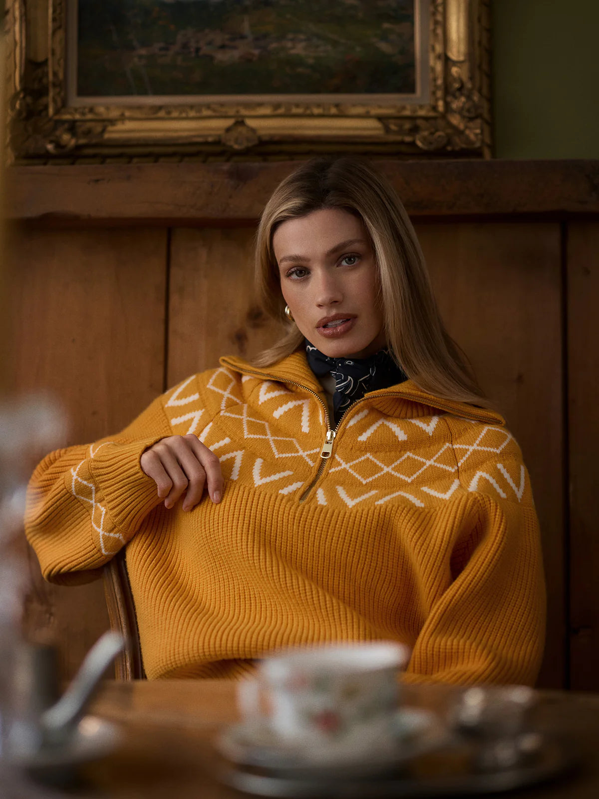 Varley Sigrid Fair Isle Half-Zip