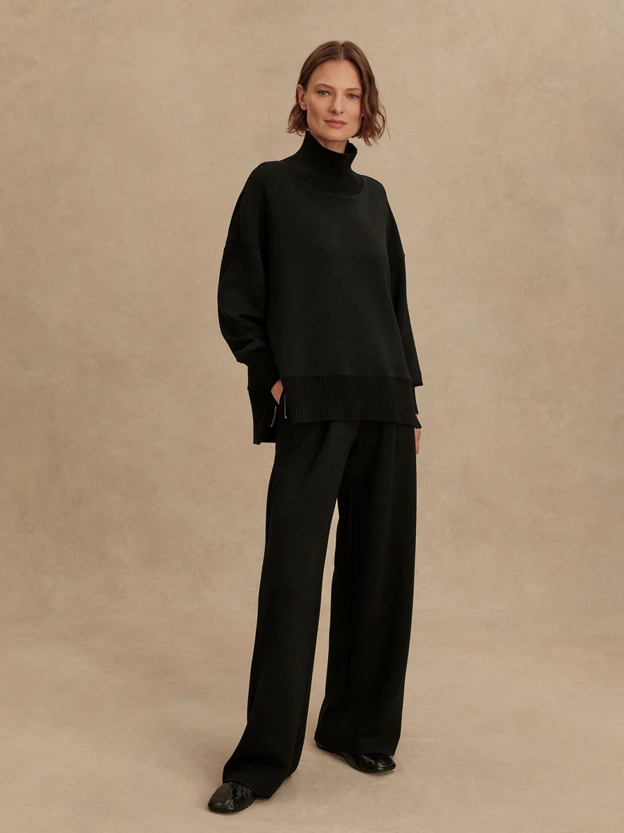 Varley Barker High-Neck Sweat - Black VAR01763