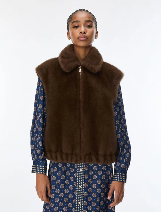 Iblues Faux Fur Gilet  IBLEPOCHE