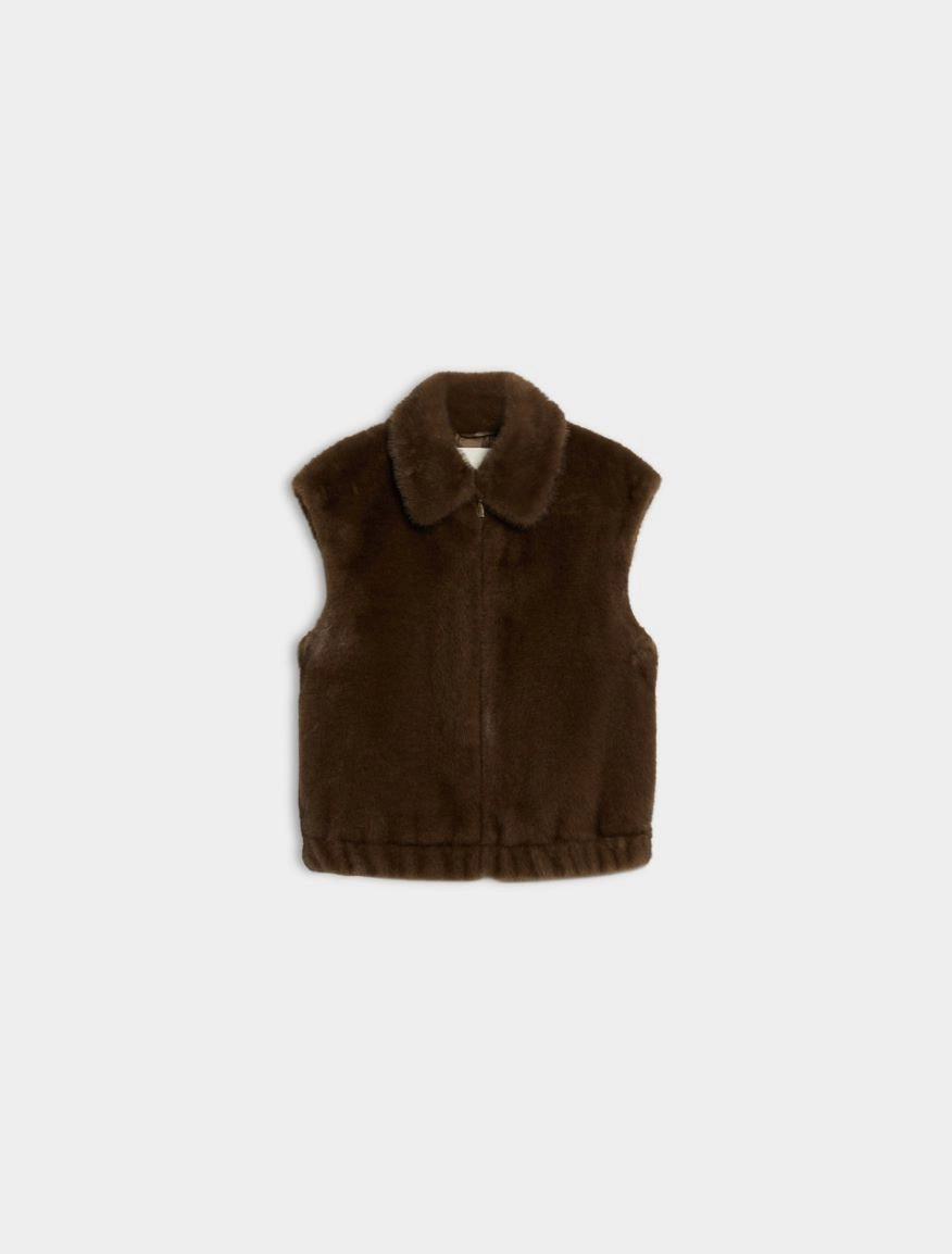 Iblues Faux Fur Gilet  IBLEPOCHE
