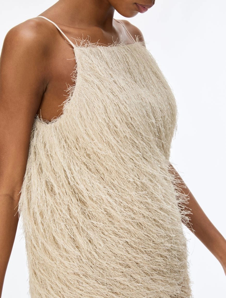 IBLUES FRINGED ECRU TOP