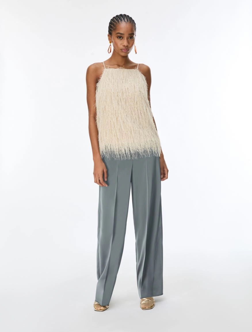 IBLUES FRINGED ECRU TOP