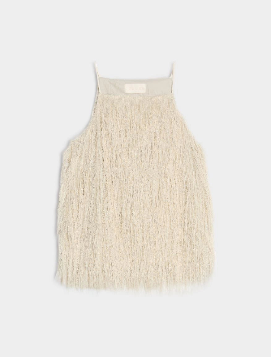 IBLUES FRINGED ECRU TOP