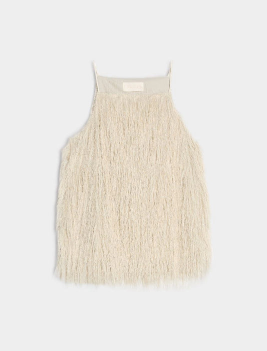IBLUES FRINGED ECRU TOP