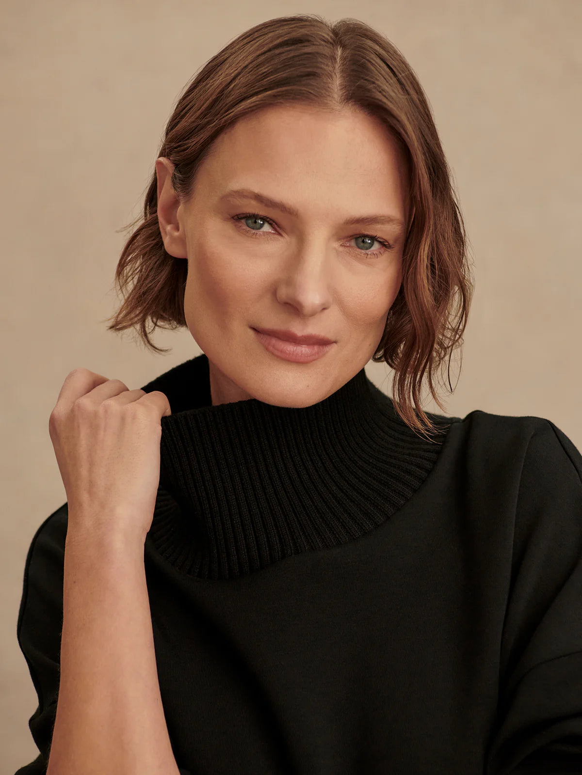 Varley Barker High Neck Sweat   Black