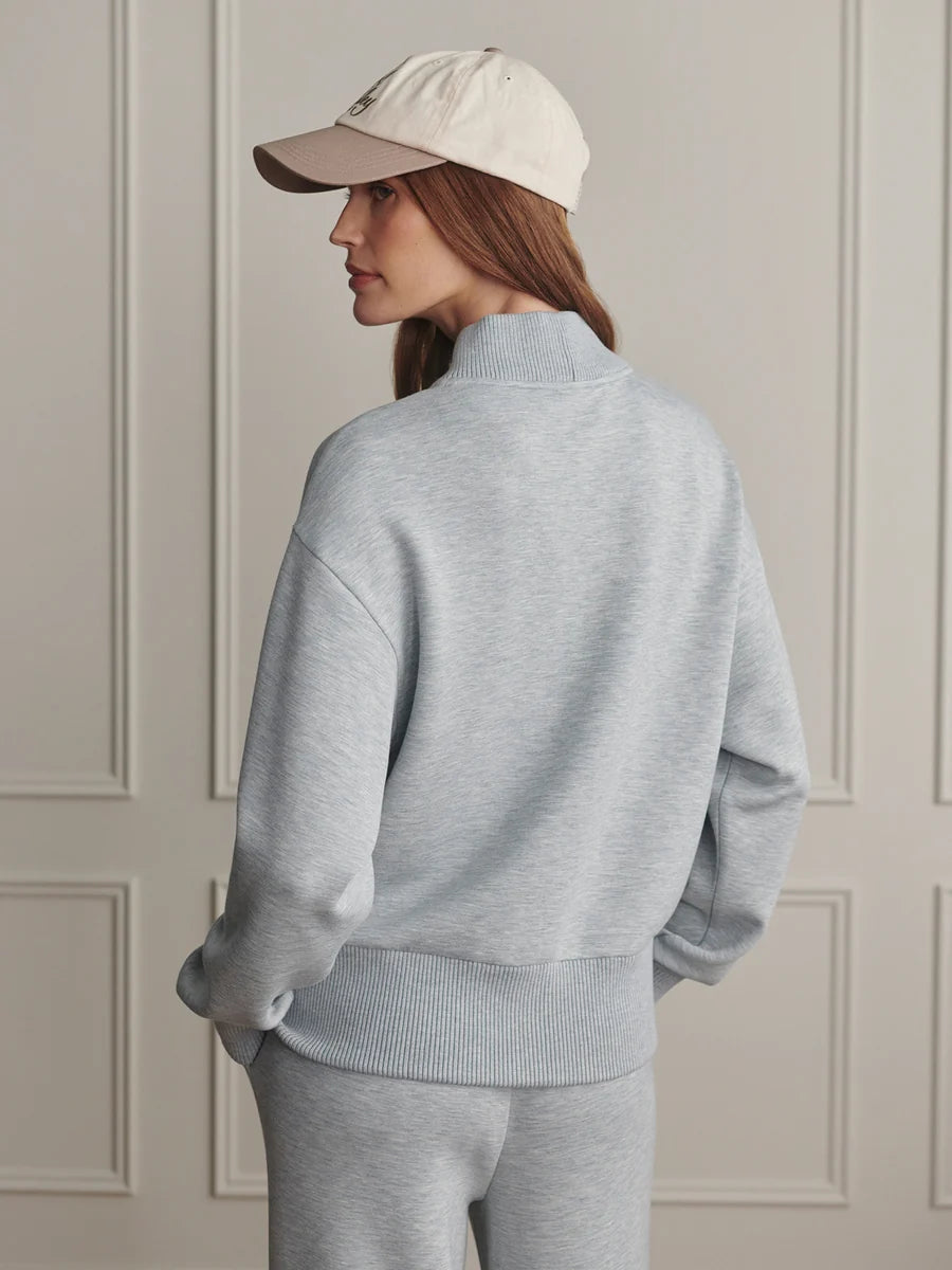 Varley - Sally Half-Zip Sweat Blue Green Marl