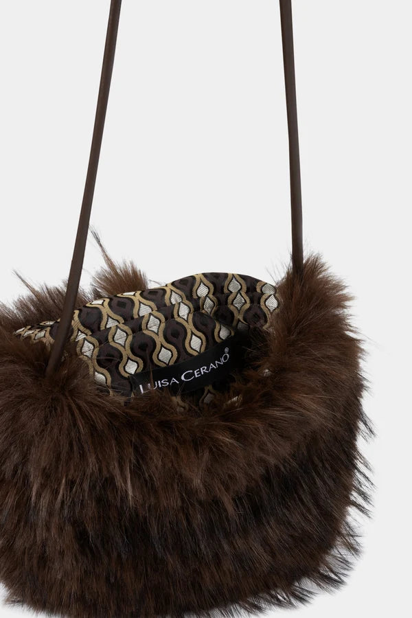 Luisa Cerano Boho Fake Fur Bag