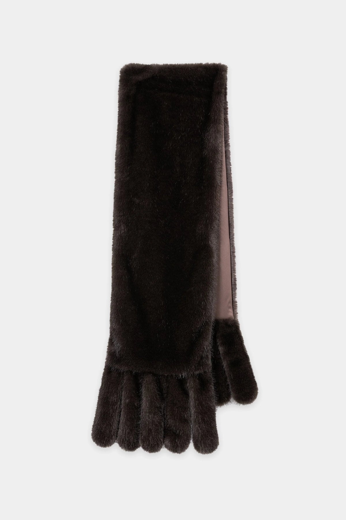 Luisa Cernao Chocolate  Faux Fur Scarf