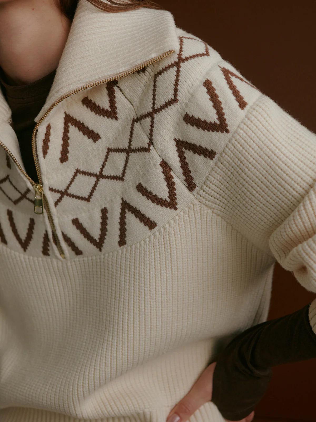 Varley Sigrid Fair Isle Half-Zip