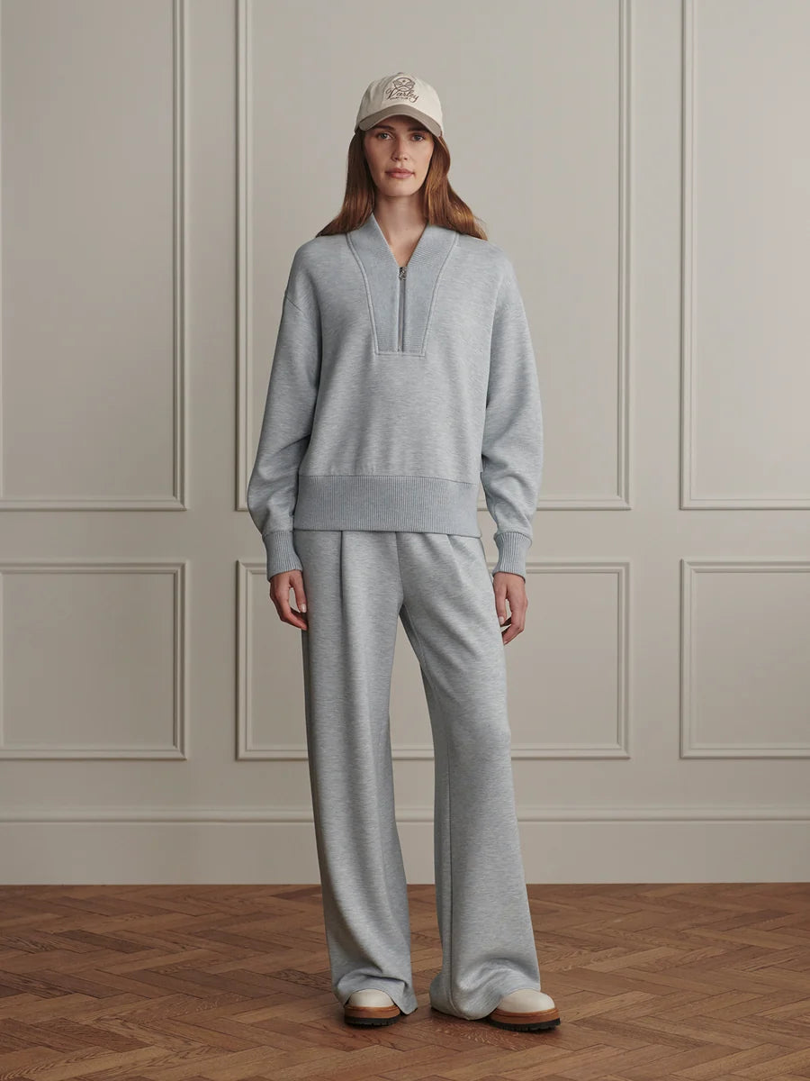Varley - Sally Half-Zip Sweat Blue Green Marl