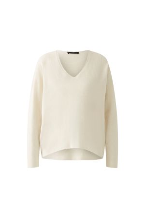 Oui V-neck Jumper  Cream