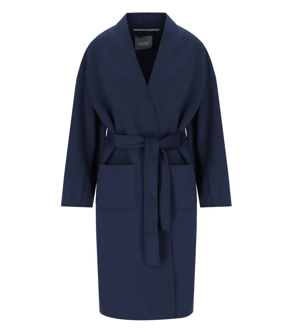 MM MaxMara Diletta Belted Coat   In Navy or Cream