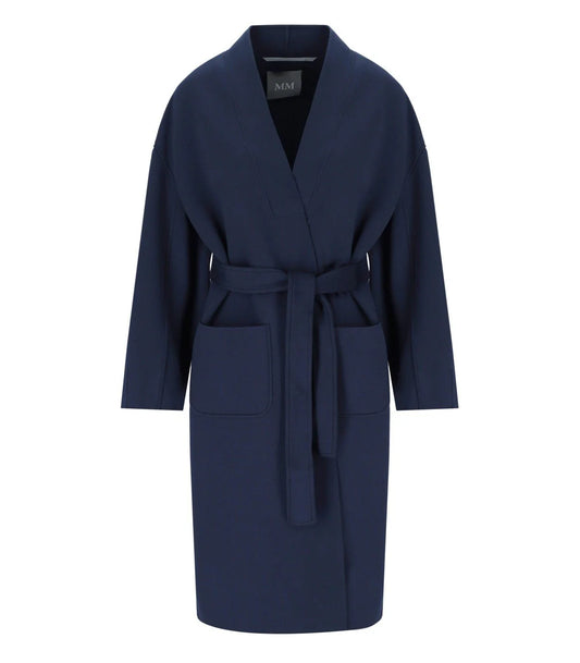 MM MaxMara Diletta Belted Coat   In Navy or Cream