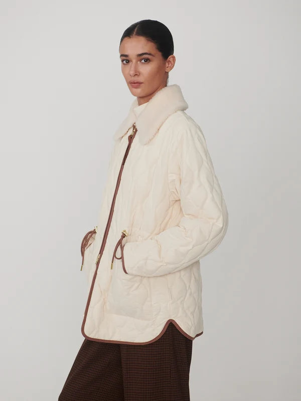 Varley Bartley Quilted Jacket - Parchment