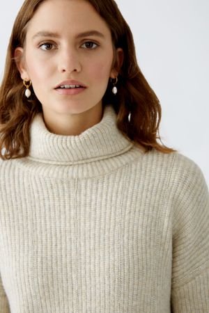 Oui Beige Melange Jumper