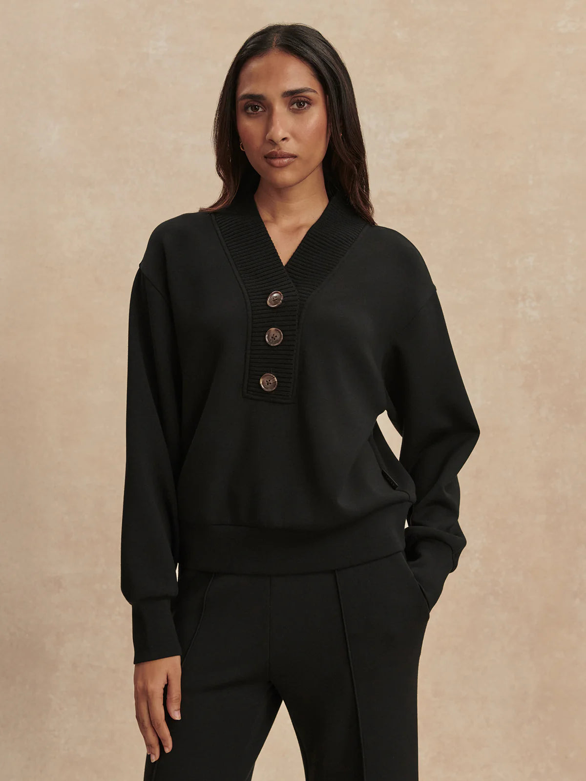 Varley Lucine Button Front Jumper