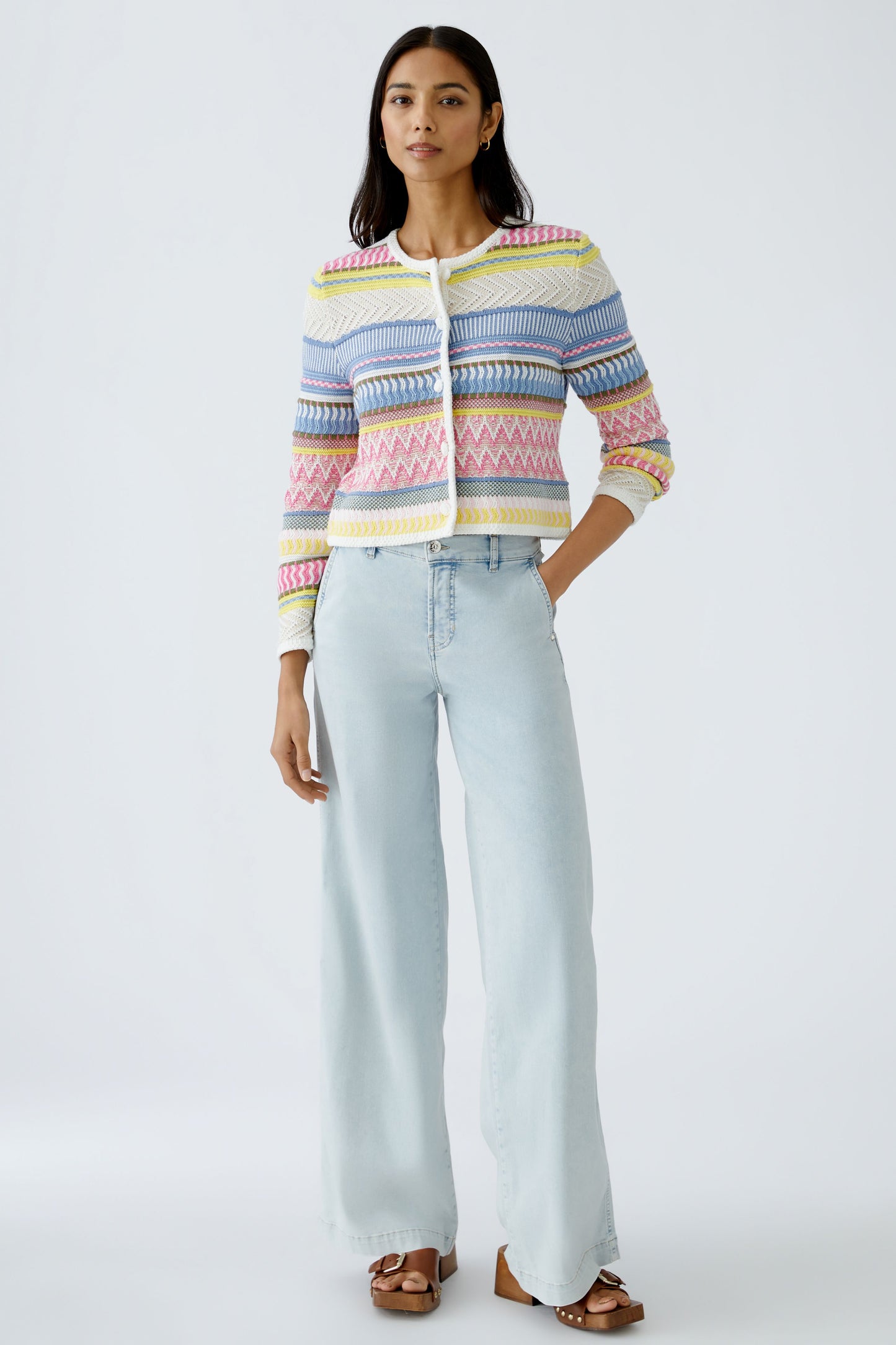 Oui Patterned Cardigan