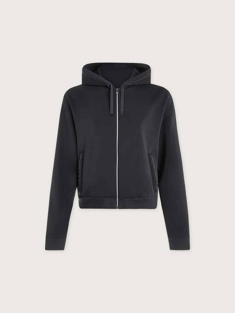 Varley Jorgie Zip-Through Hoodie - Slate Black VAR03567